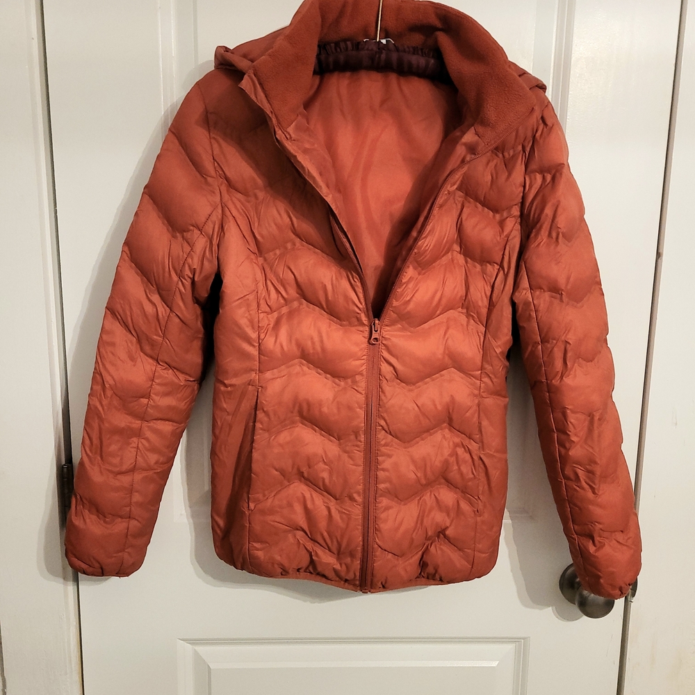 Time and Tru Women's Puffer Jacket - Rust